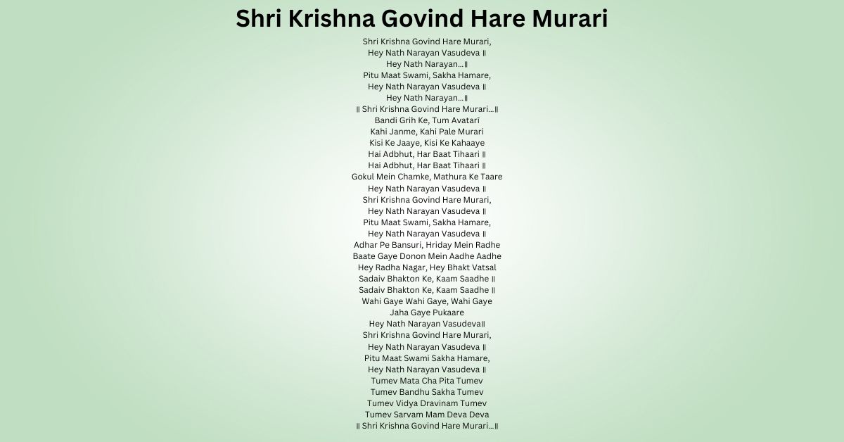 Shri Krishna Govind hare Murari